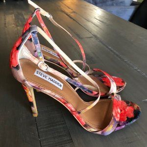 Steve Madden Strappy Floral Heels Size 9.5M